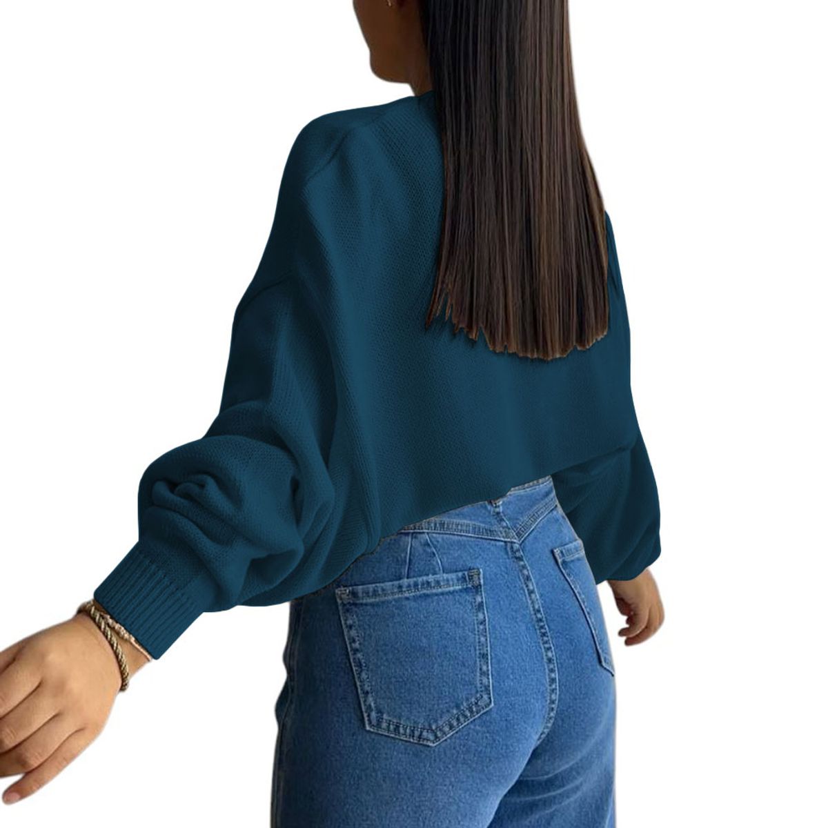 GENERICO - Sueter Mujer Hilo Cerada Mlarga 359G-25 Color Verde