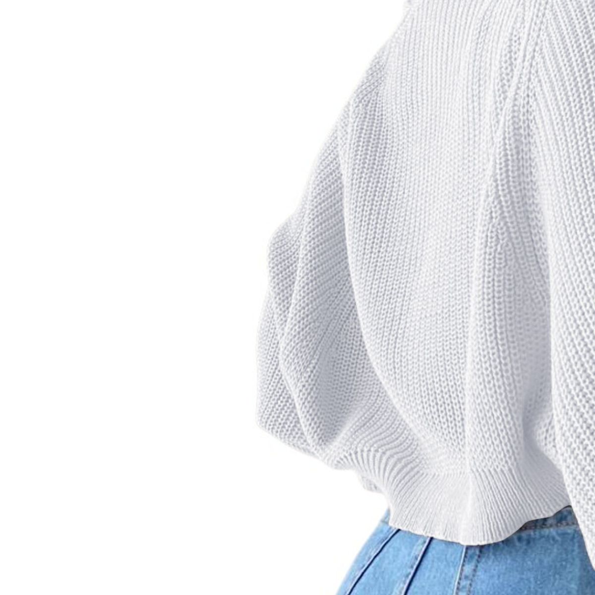 GENERICO - Sueter Mujer Hilo Mlarga Abierto 359G-21 Color Blanco