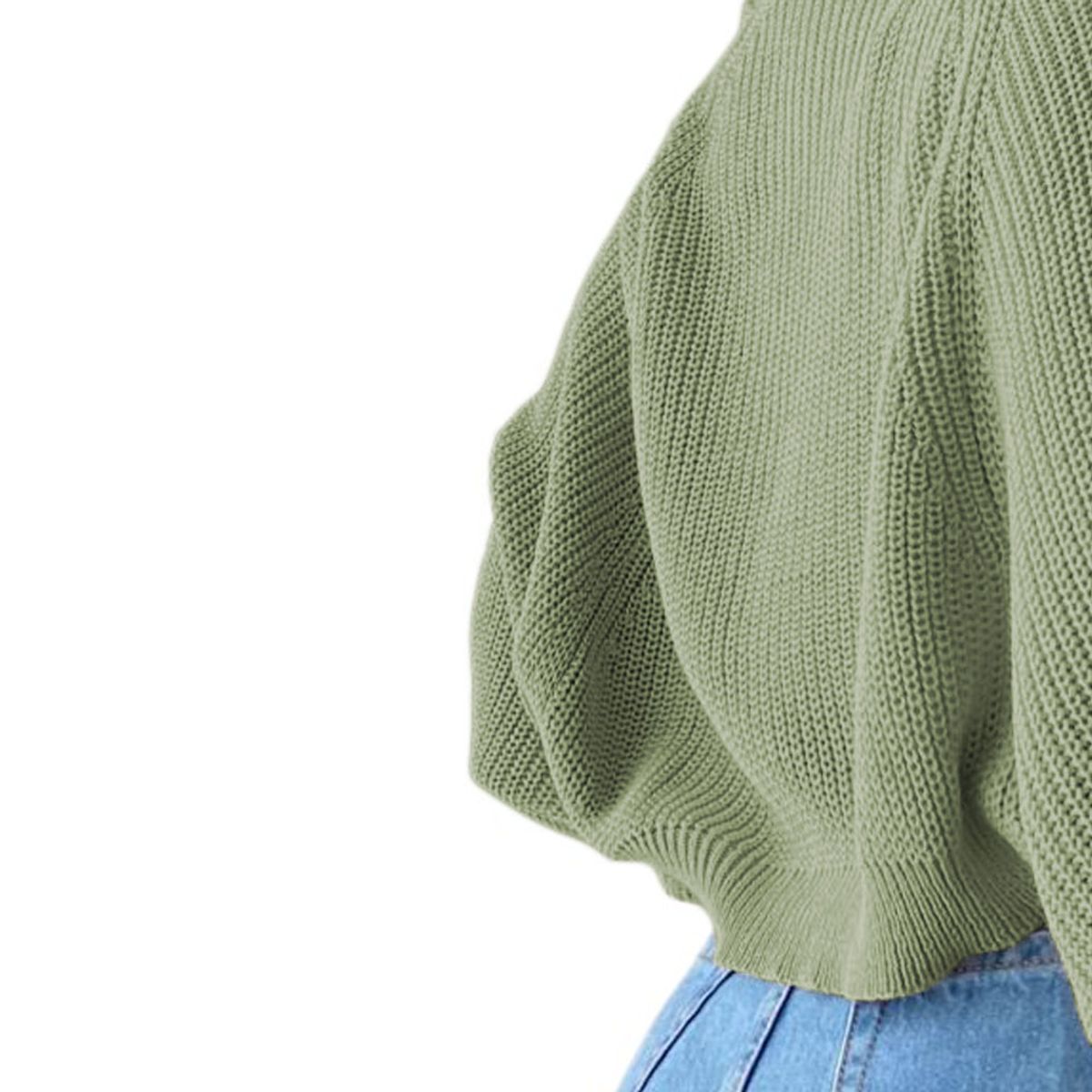 GENERICO - Sueter Mujer Hilo Mlarga Abierto 359G-21 Color Verde