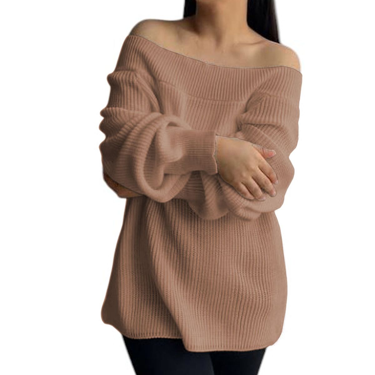 GENERICO - Chompa Mujer Hombros Hilo Dralom 359G-24 Color Beige