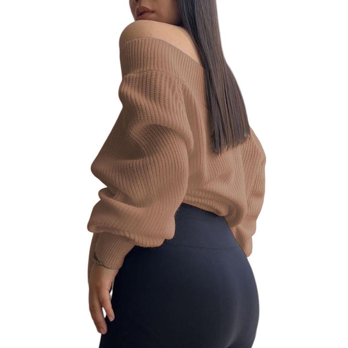 GENERICO - Chompa Mujer Hombros Hilo Dralom 359G-24 Color Beige