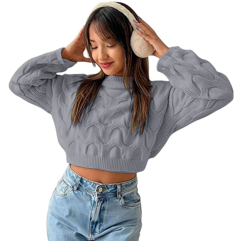 GENERICO - Chompa Mujer Hilo Clasico 359G-23 Color Gris