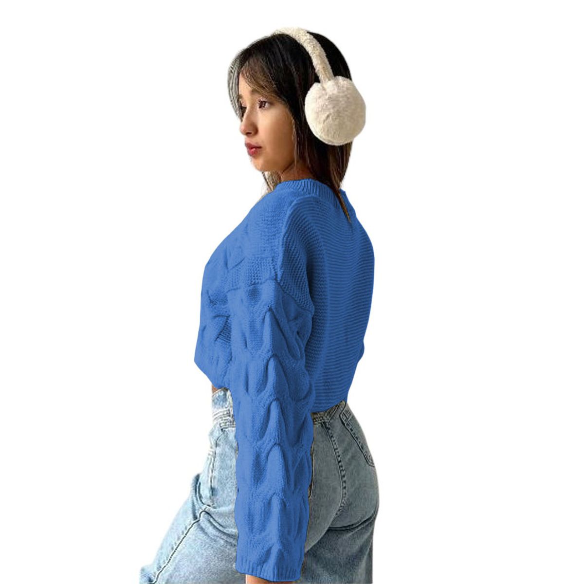 GENERICO - Chompa Mujer Hilo Clasico 359G-23 Color Turquesa