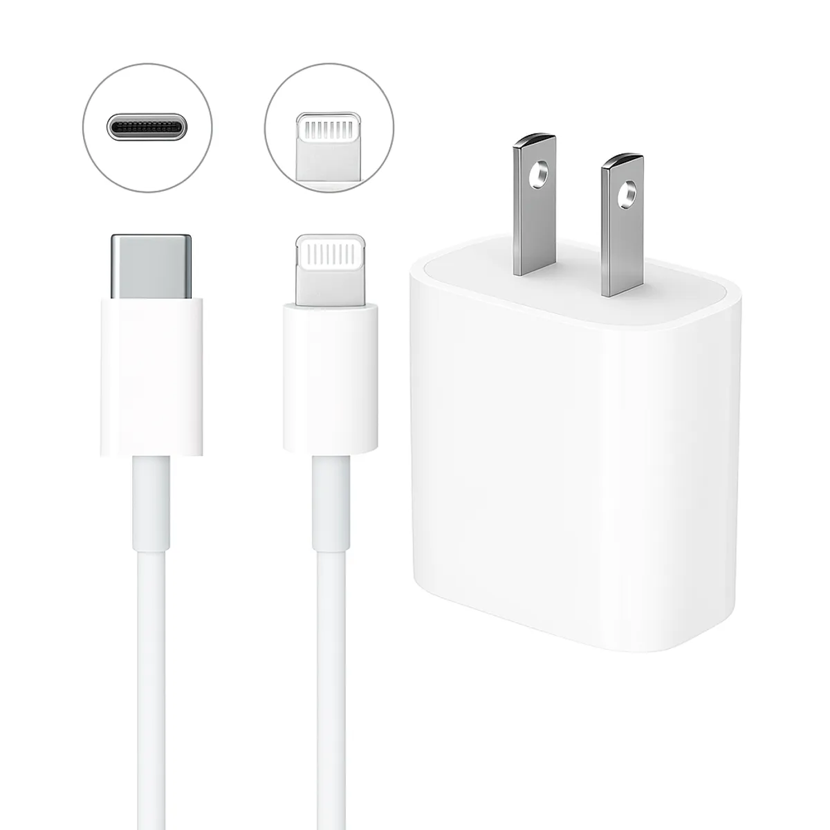 OEM - Combo Cargador 20W + Cable Lightning 1m