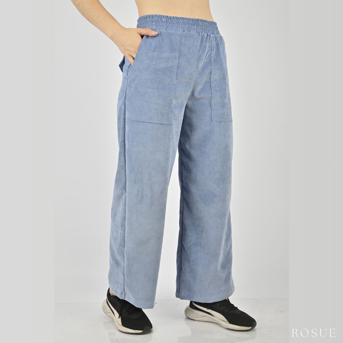 ROSUE - Pantalón Corduroy Mujer Palazzo