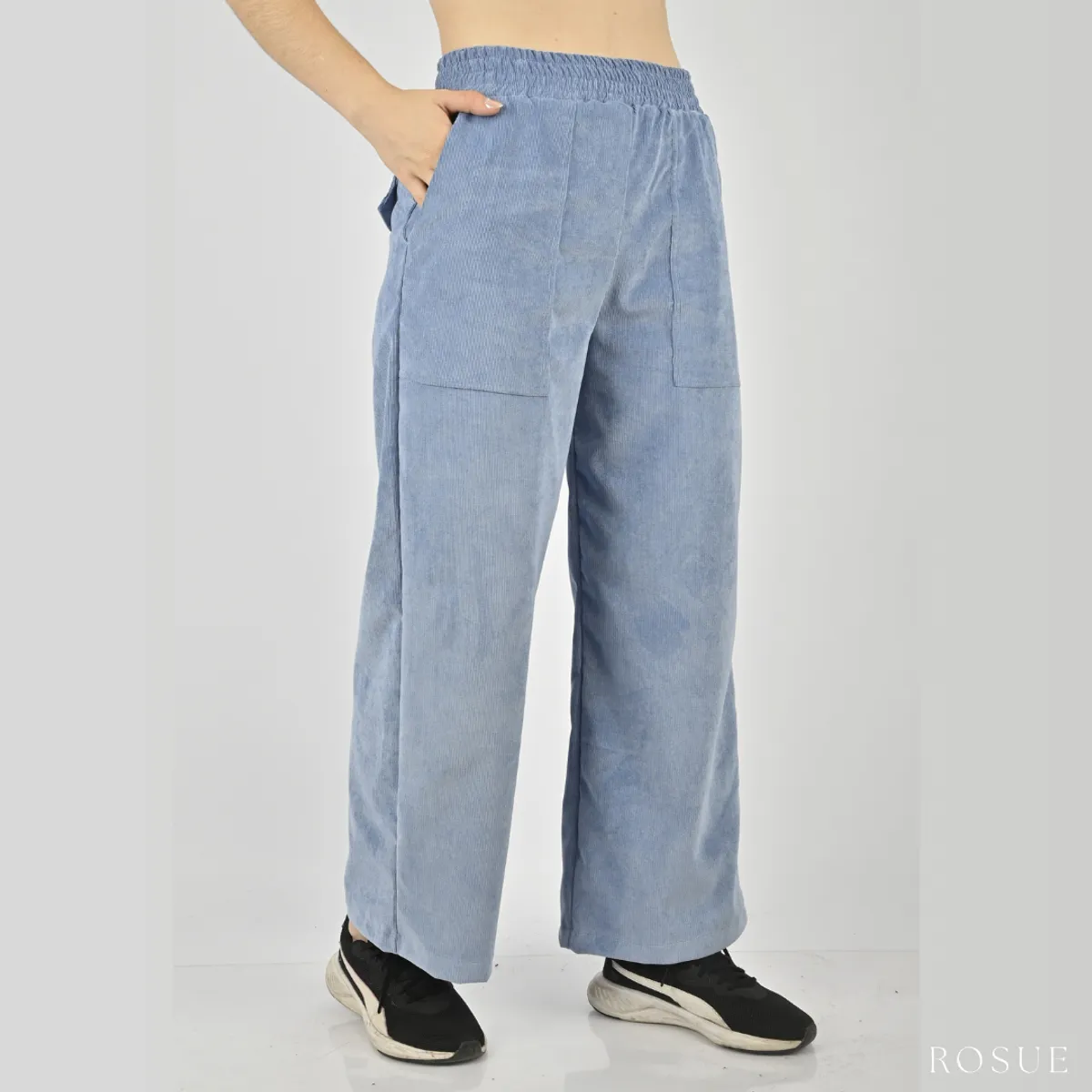 ROSUE - Pantalón Corduroy Mujer Palazzo