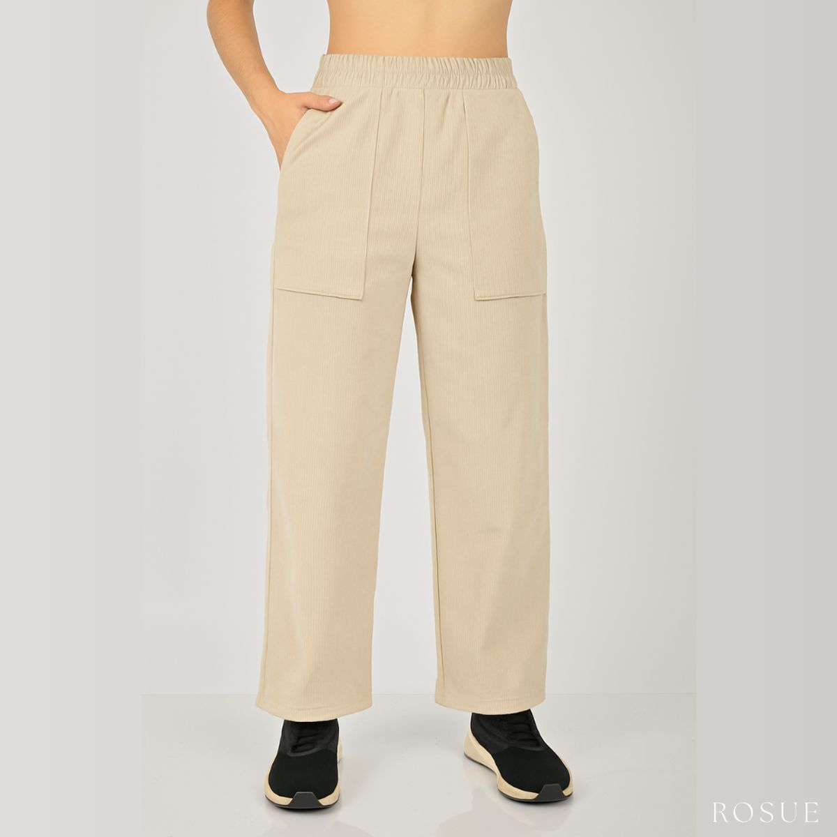 ROSUE - Pantalón Corduroy Mujer Palazzo