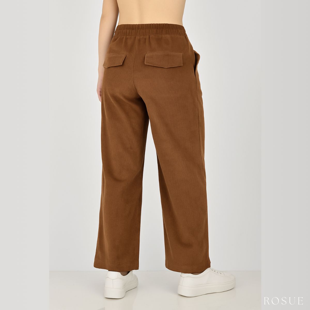 ROSUE - Pantalón Corduroy Mujer Palazzo