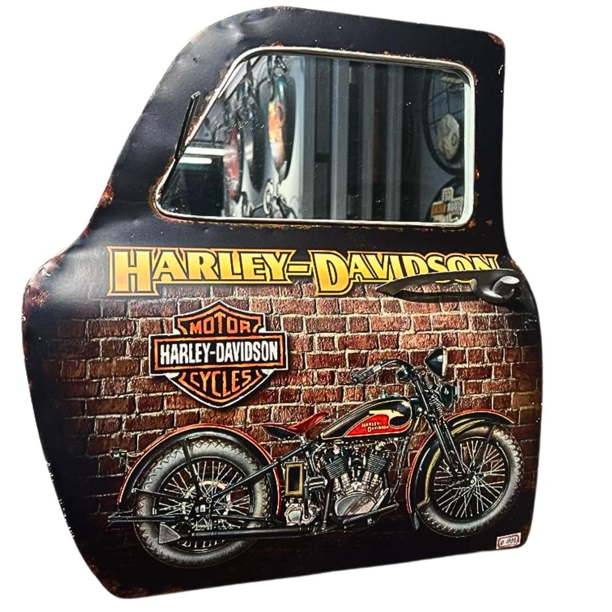 GENERICO - cuadro metálico tipo puerta automóvil clásico