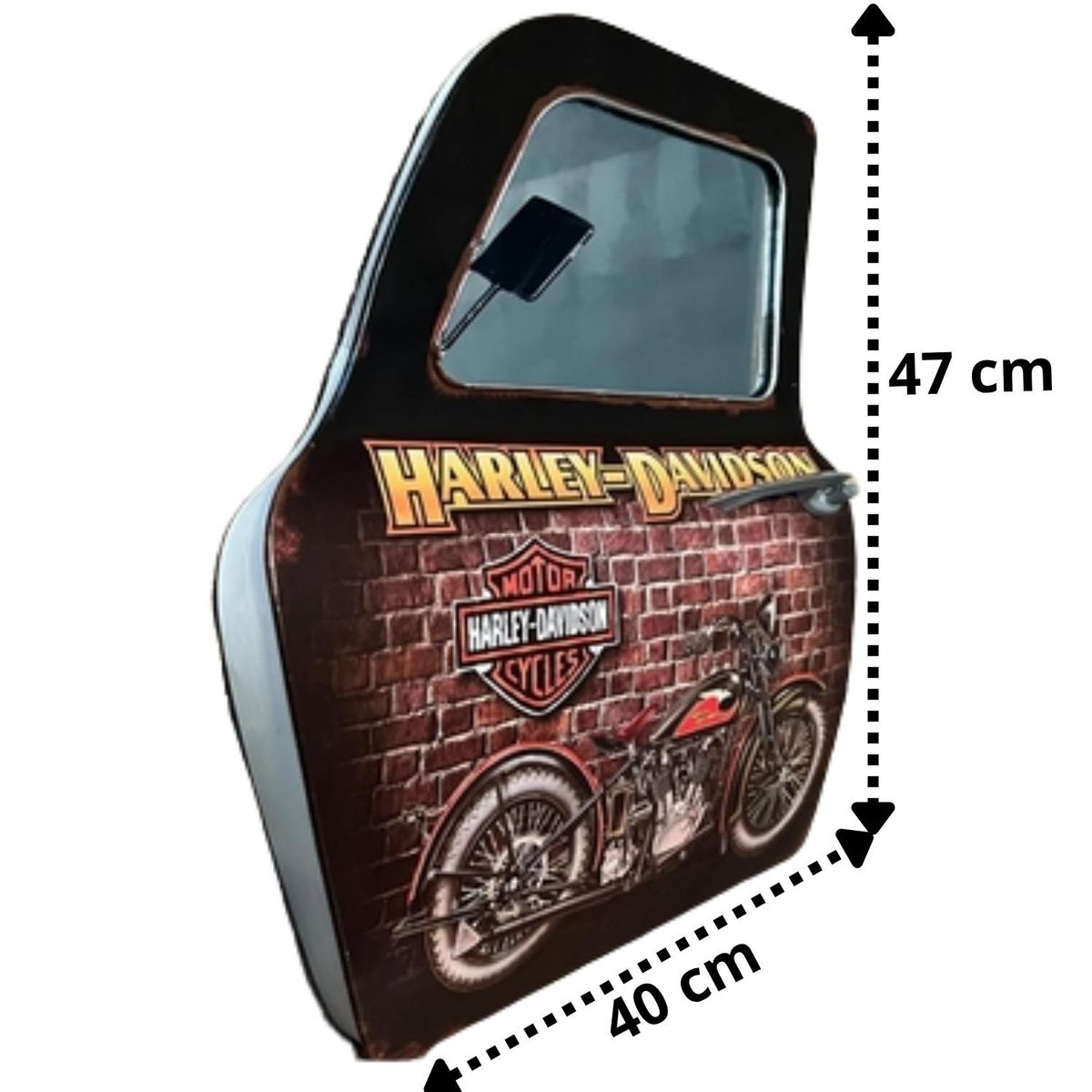 GENERICO - cuadro metálico tipo puerta automóvil clásico