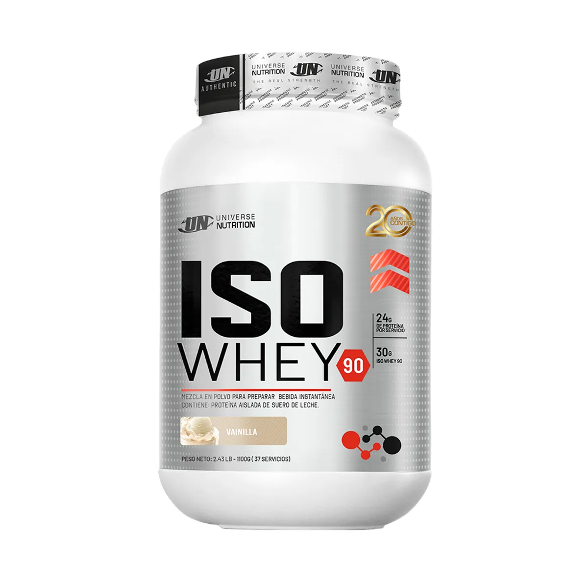 UNIVERSE NUTRITION - ISO WHEY 90 1,1Kg Proteína Isolatada Sab. VAINILLA - Tienda Física