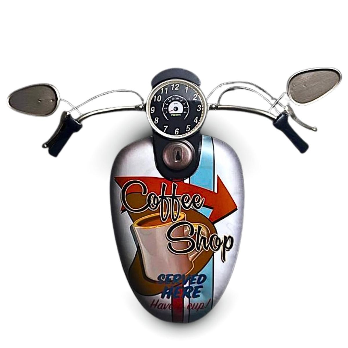 GENERICO - Adorno Para Pared Colección Metálico Tipo Moto