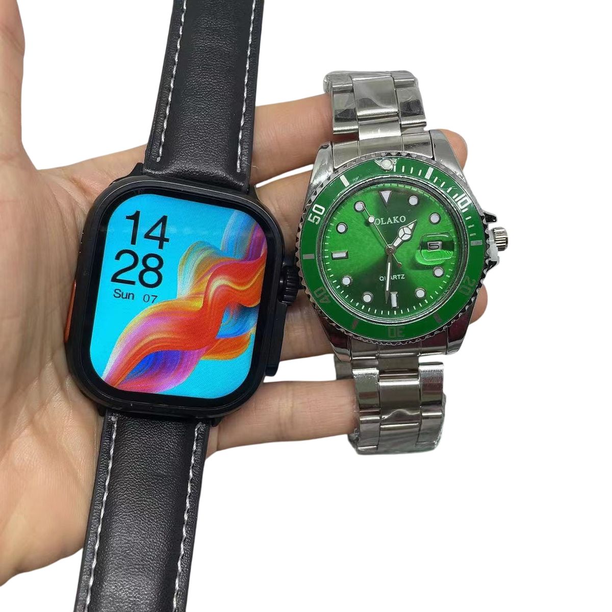 GENERICO - D14 GS Smartwatch con 7 correas + Reloj Deportivo - Negro