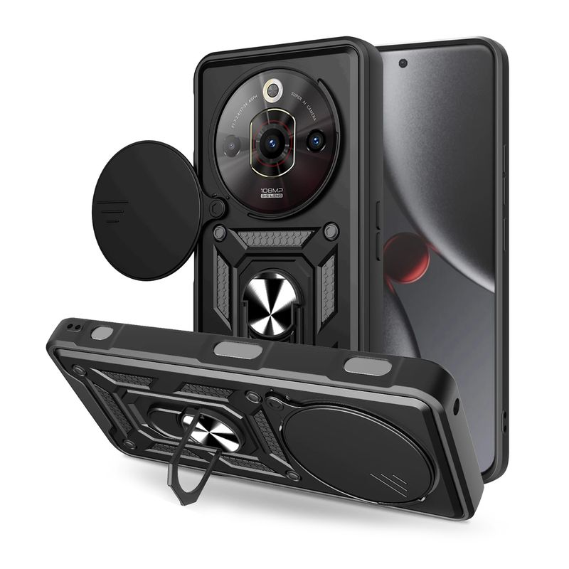 GENERICO - Case Funda Antishock para ZTE NUBIA FOCUS PRO 5G - Negro