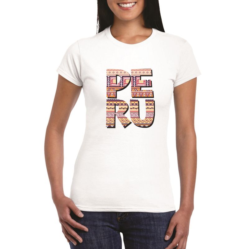 GENERICO - Polo mujer diseño PERÚ - Blanco