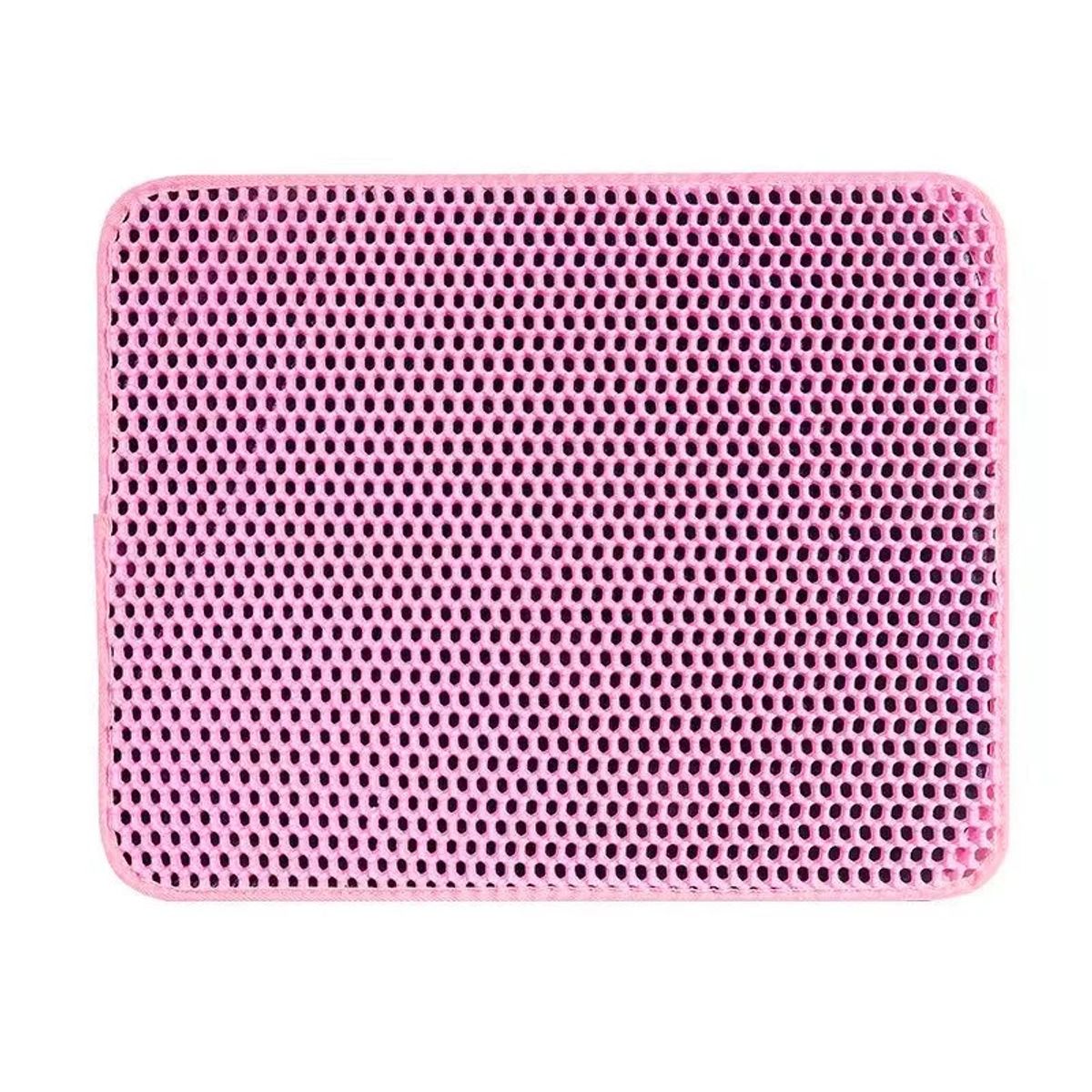 GENERICO - TAPETE PARA SALIDA DE ARENERO GATO ROSA