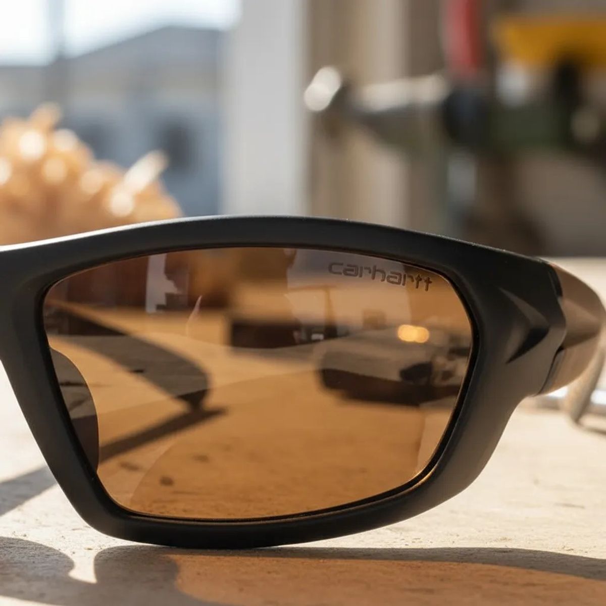 GENERICO - lentes de seguridad deportivos origianles Carhartt brown certificado ANSI Z87 filtro UV