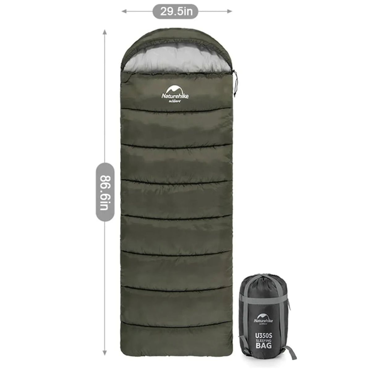 NATUREHIKE - Naturehike bolsa de dormir U350S (-3°C / -17°C / -6°C)