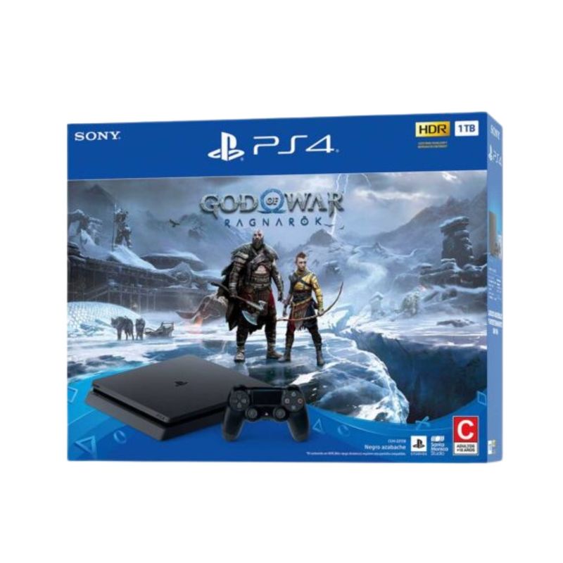 SONY - CONSOLA PS4 SLIM 1TB + GOD OF WAR RAGNAROK Reacondicionada