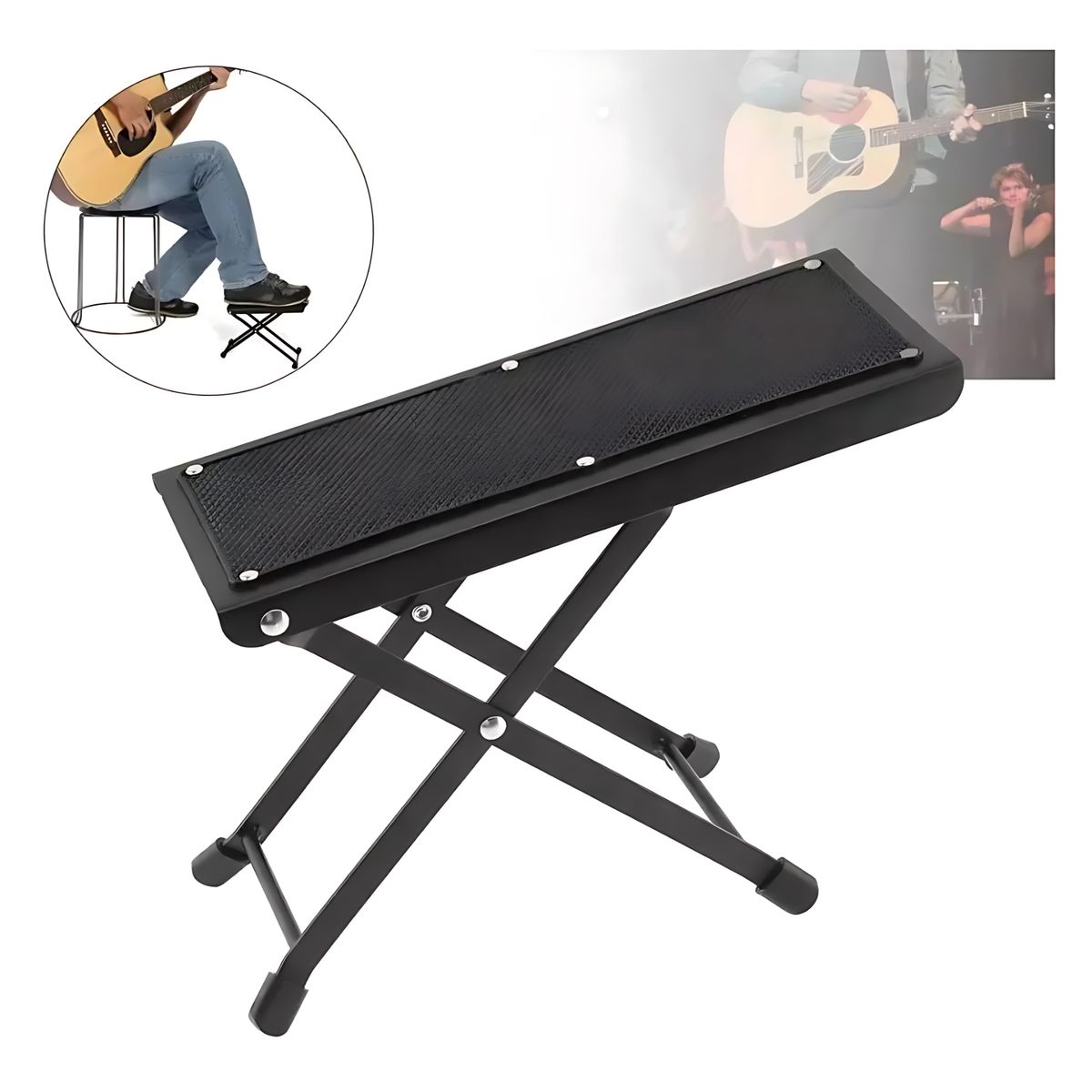 GENERICO - Posa pie Pisapie Banquito para Guitarras