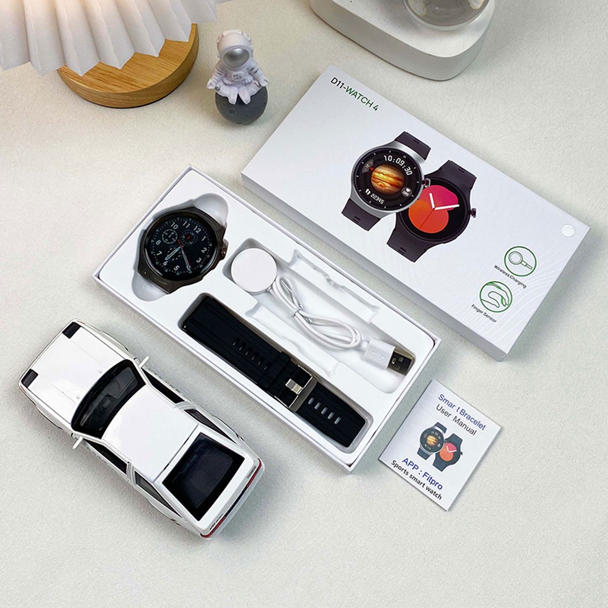 GENERICO - Smartwatch Deportivo D11 Watch 4 - Negro