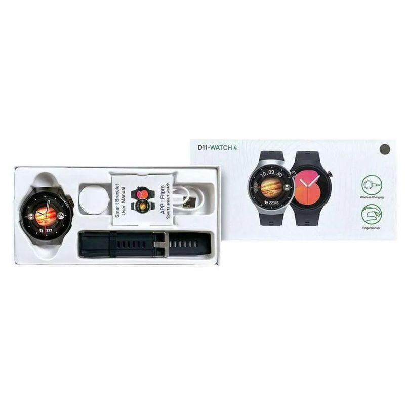 GENERICO - Reloj inteligente D11 Watch 4 HD Deportivo multifunciones - Negro