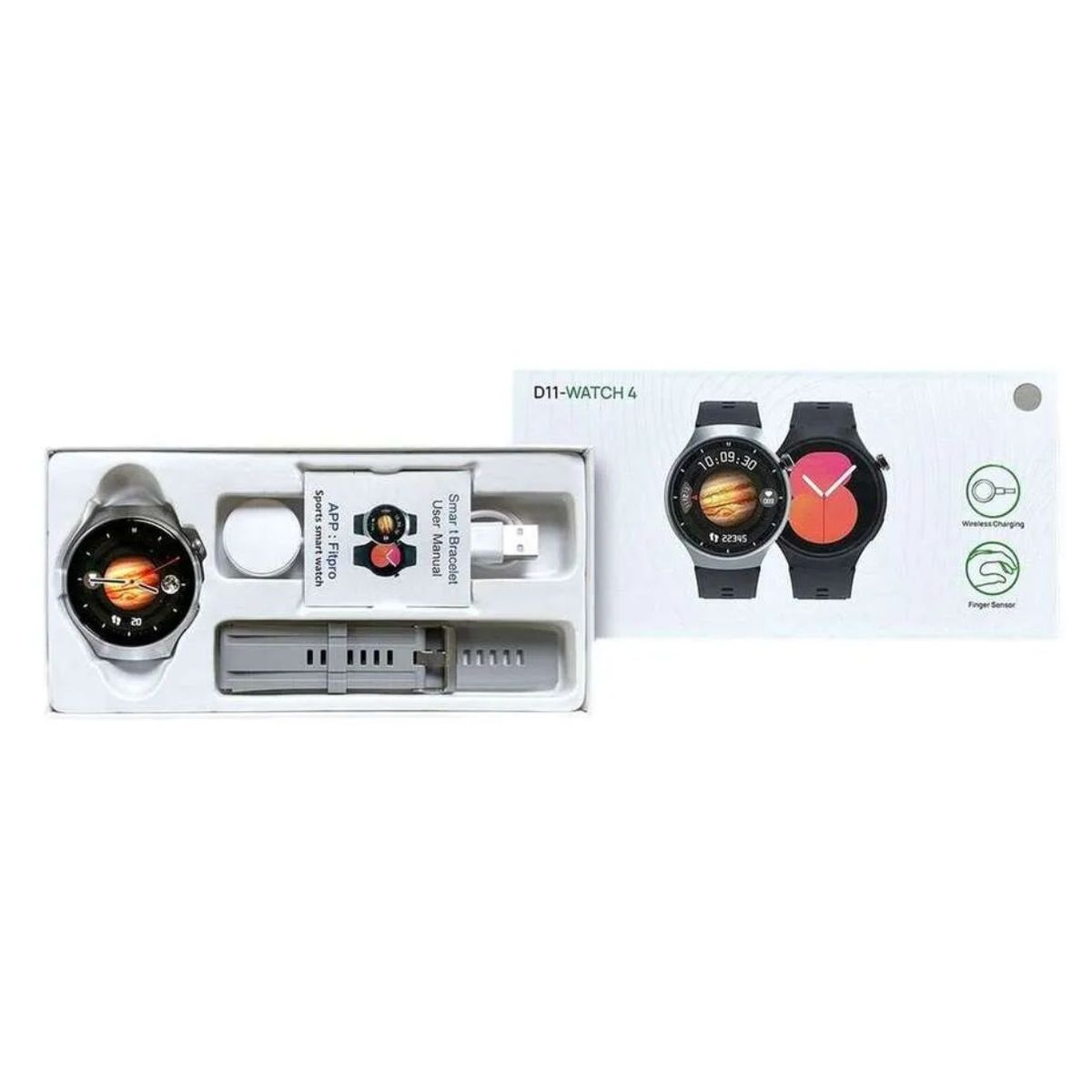 GENERICO - Reloj inteligente D11 Watch 4 HD Deportivo multifunciones - Gris