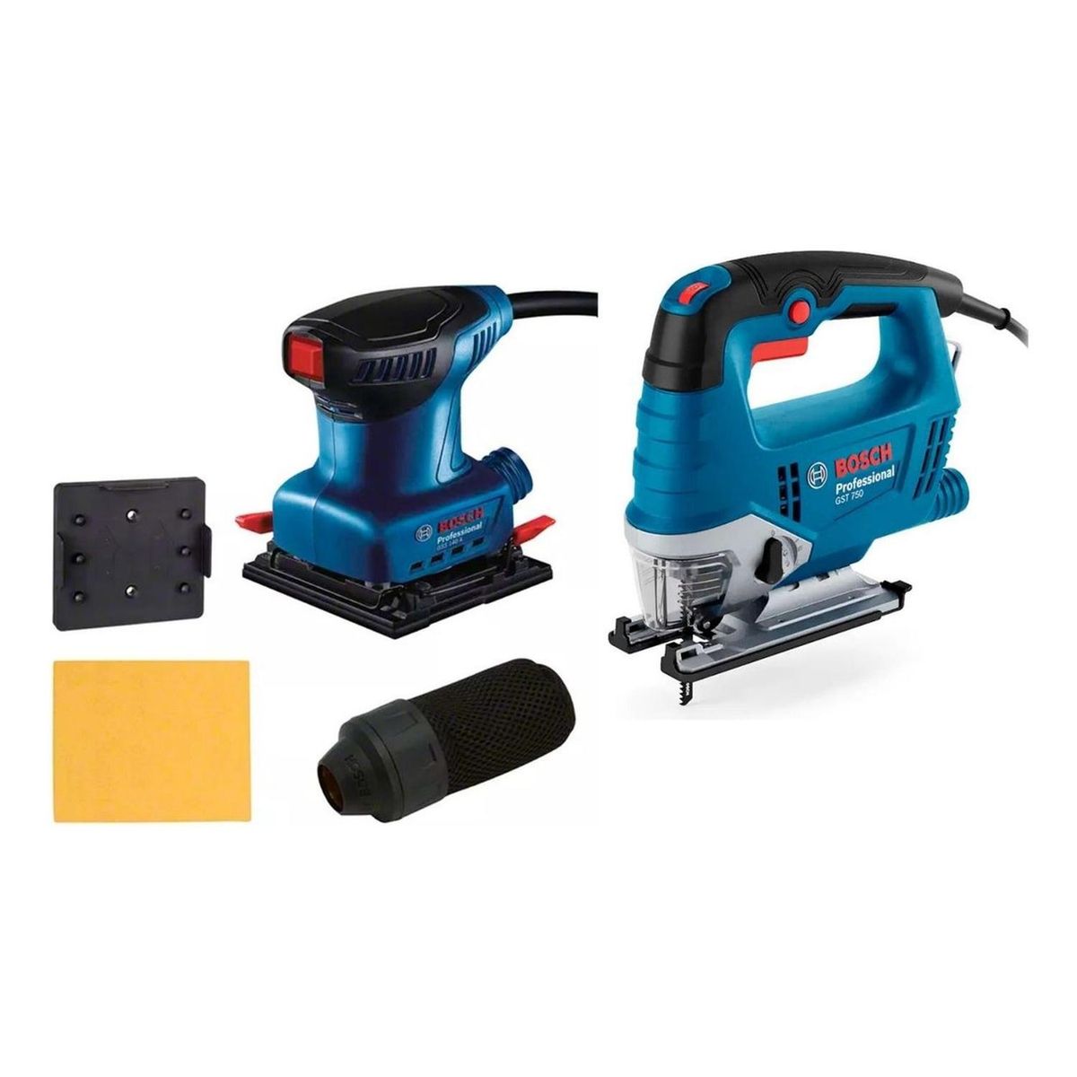 BOSCH - Sierra Caladora GST 750 + Lijadora Orbital GSS 140 Bosch
