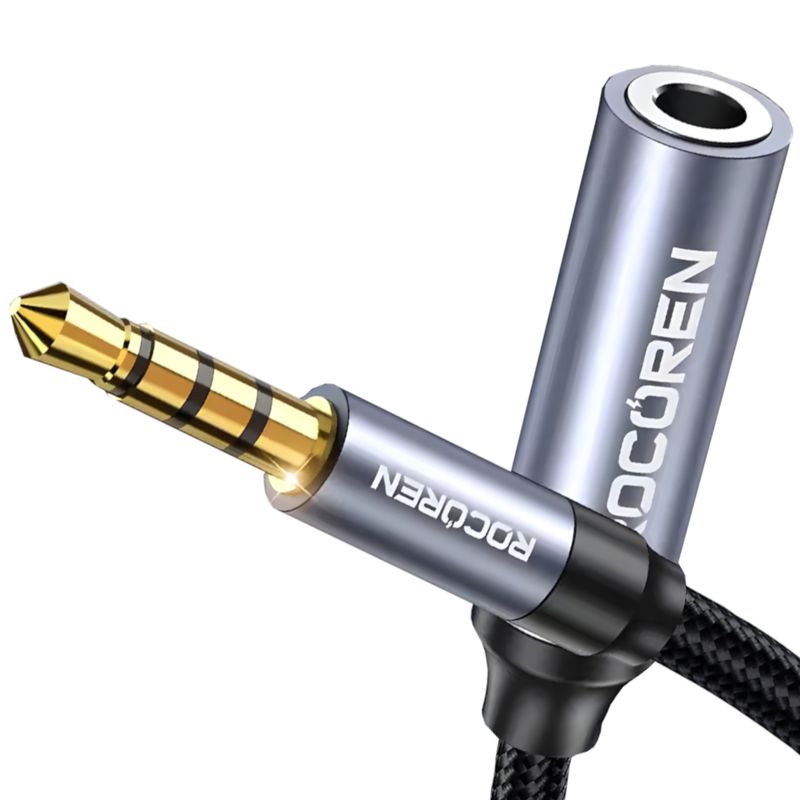 GENERICO - Cable de extensión de audio auxiliar Rocoren de 1m macho a hembra