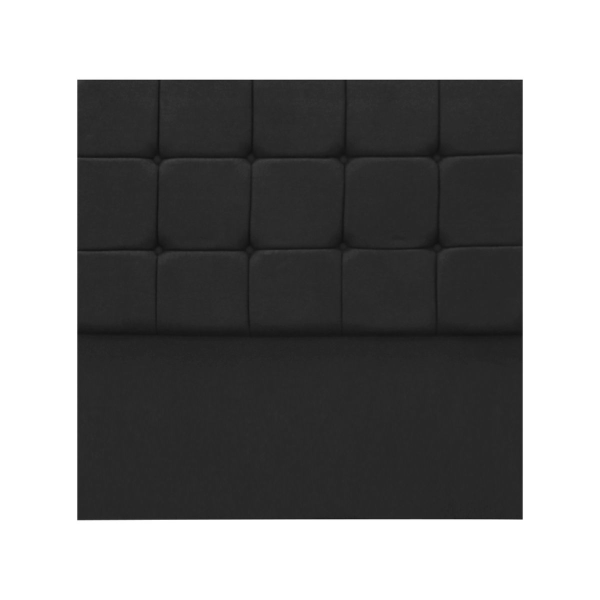 MUEBLES MACRUMO - Cama tapizada Deco Atenas - 1.5 Plz - Color Negro