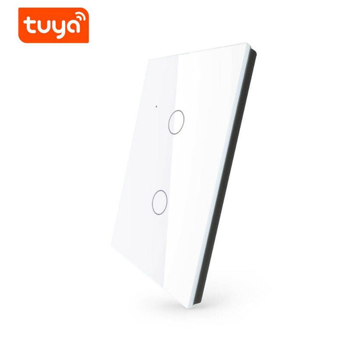 TUYA - Interruptor Táctil Blanco Wifi Inteligente 2 Canales Tuya-Wt-U2 +APP