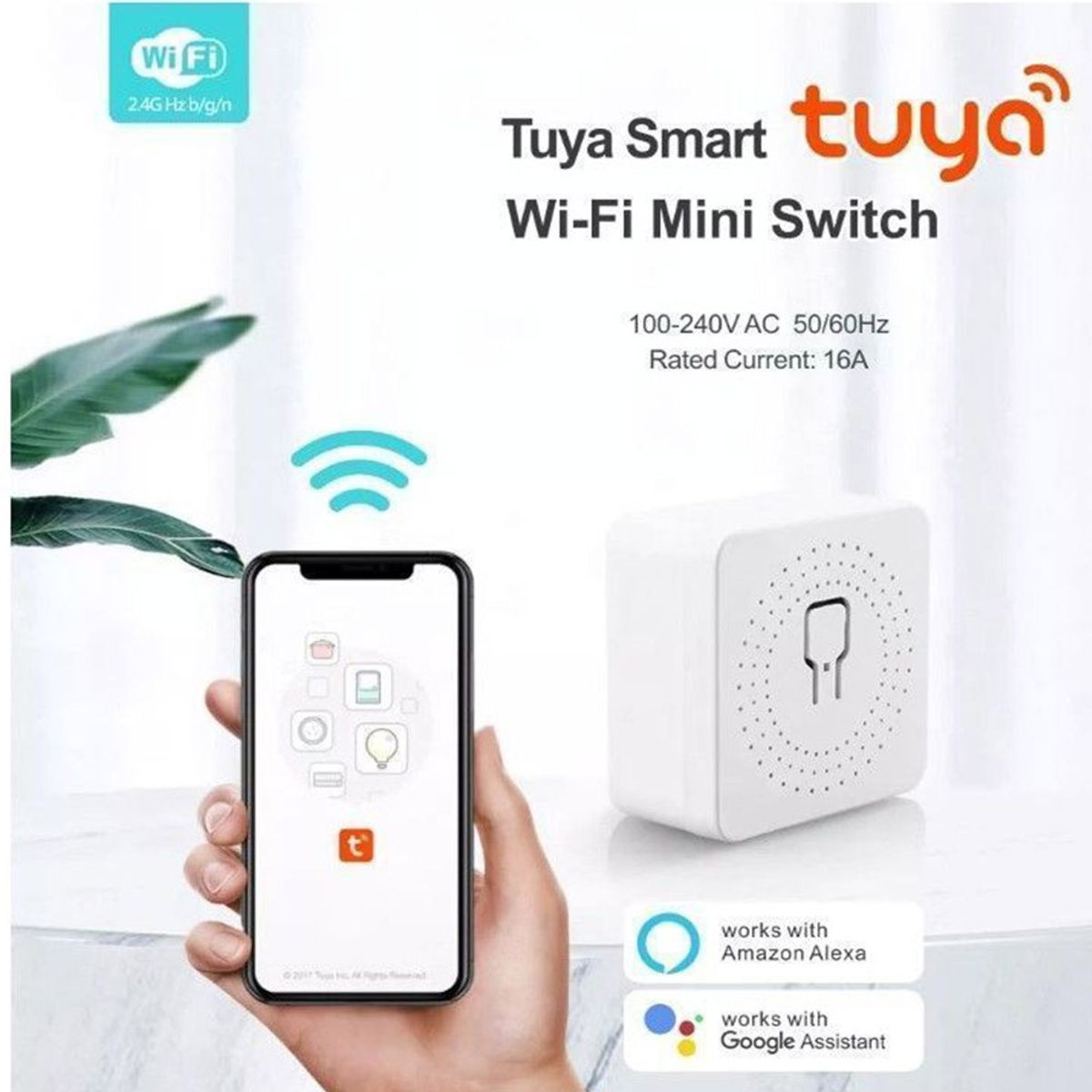 TUYA - Mini Switch Inteligente Wifi Multifunción Tuya-Smt App Google Alexa