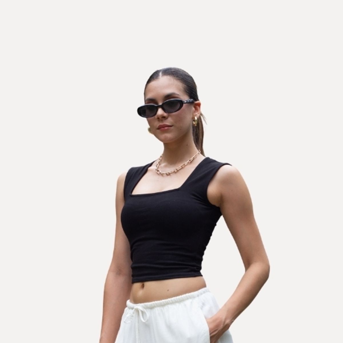ANTAR - COLLAR CROP TOP  MUJER