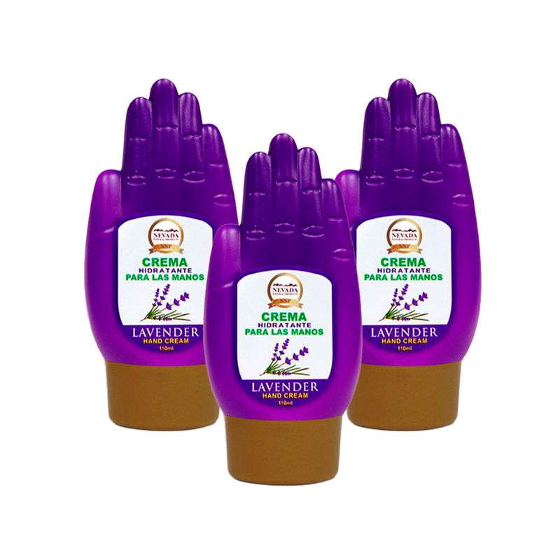 GENERICO - Crema De Manos Hidratante Lavanda 120ml Nevada 3 Und