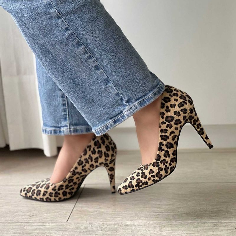 GENERICO - ZAPATOS PRINT LIZ TACO DELGADO PARA MUJER