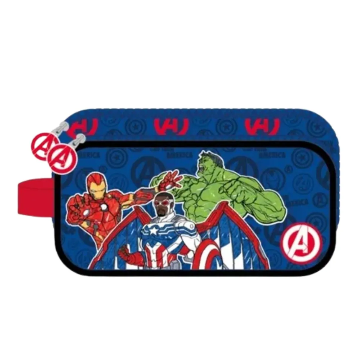 DISNEY - Avengers Cartuchera Azul Escolar Marvel Niño