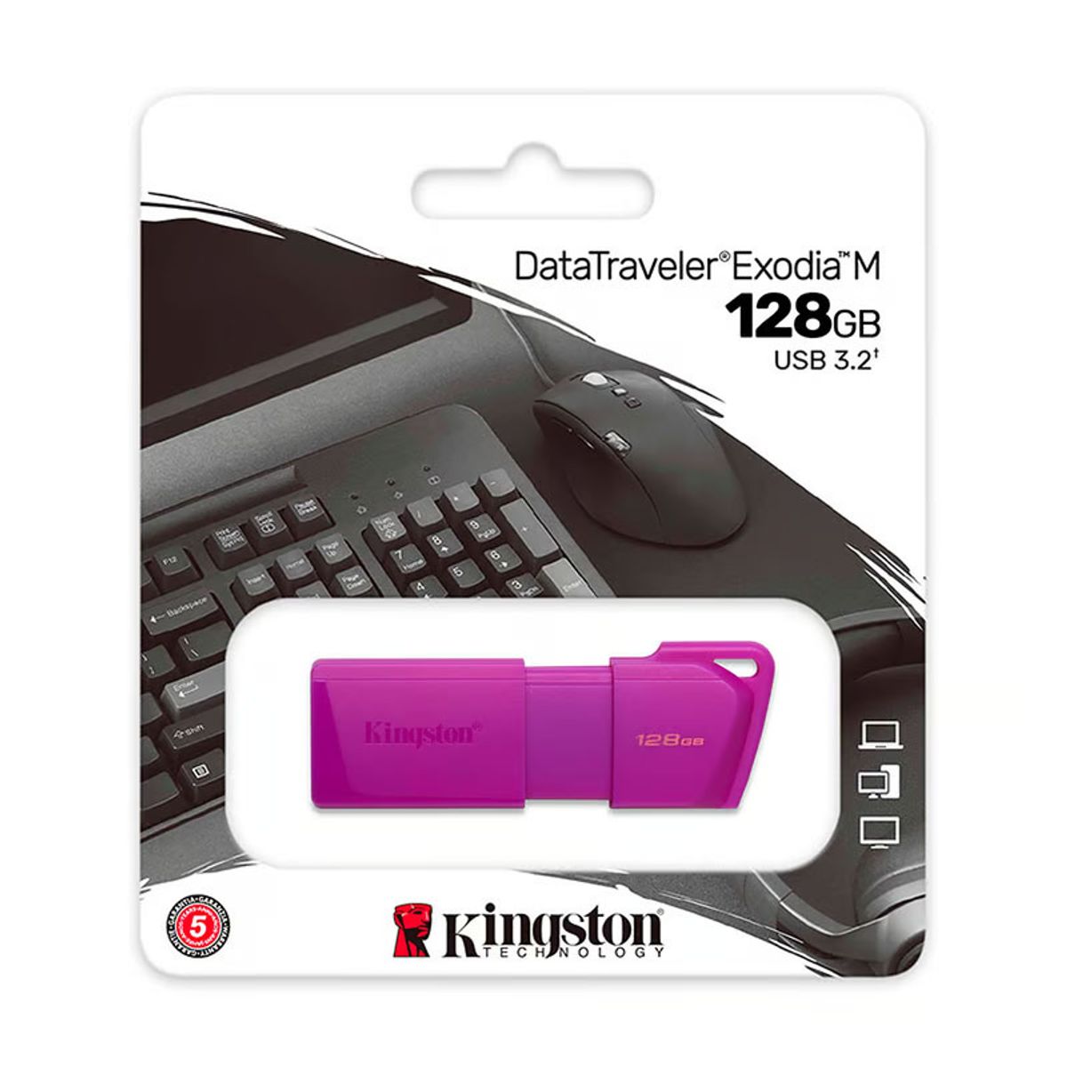 KINGSTON - MEMORIA KINGSTON USB DTXM NEON 128GB 3.2 MORADO