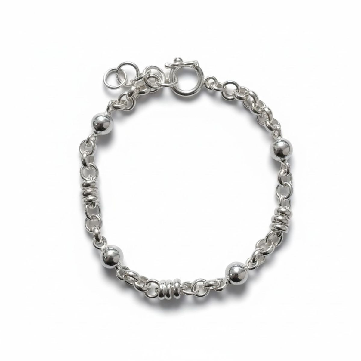 VANDRALA - PULSERA DE PLATA TRES DISCOS CON EXT