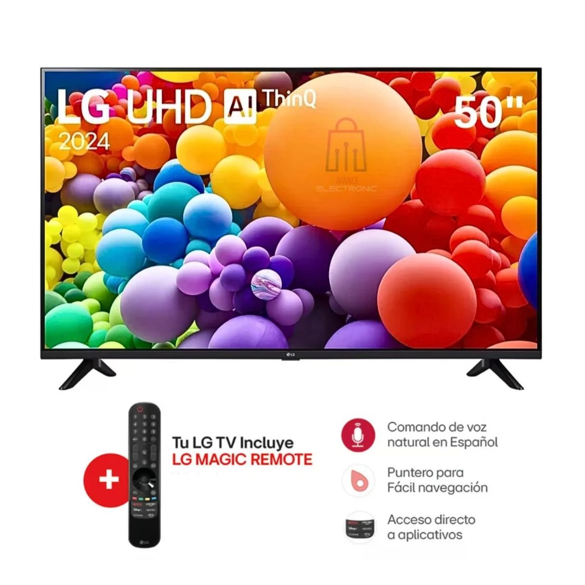 LG - TELEVISOR LG 50 4K UHD SMART TV Thinq Ai 50UT7300PSA + Control Remoto Magic