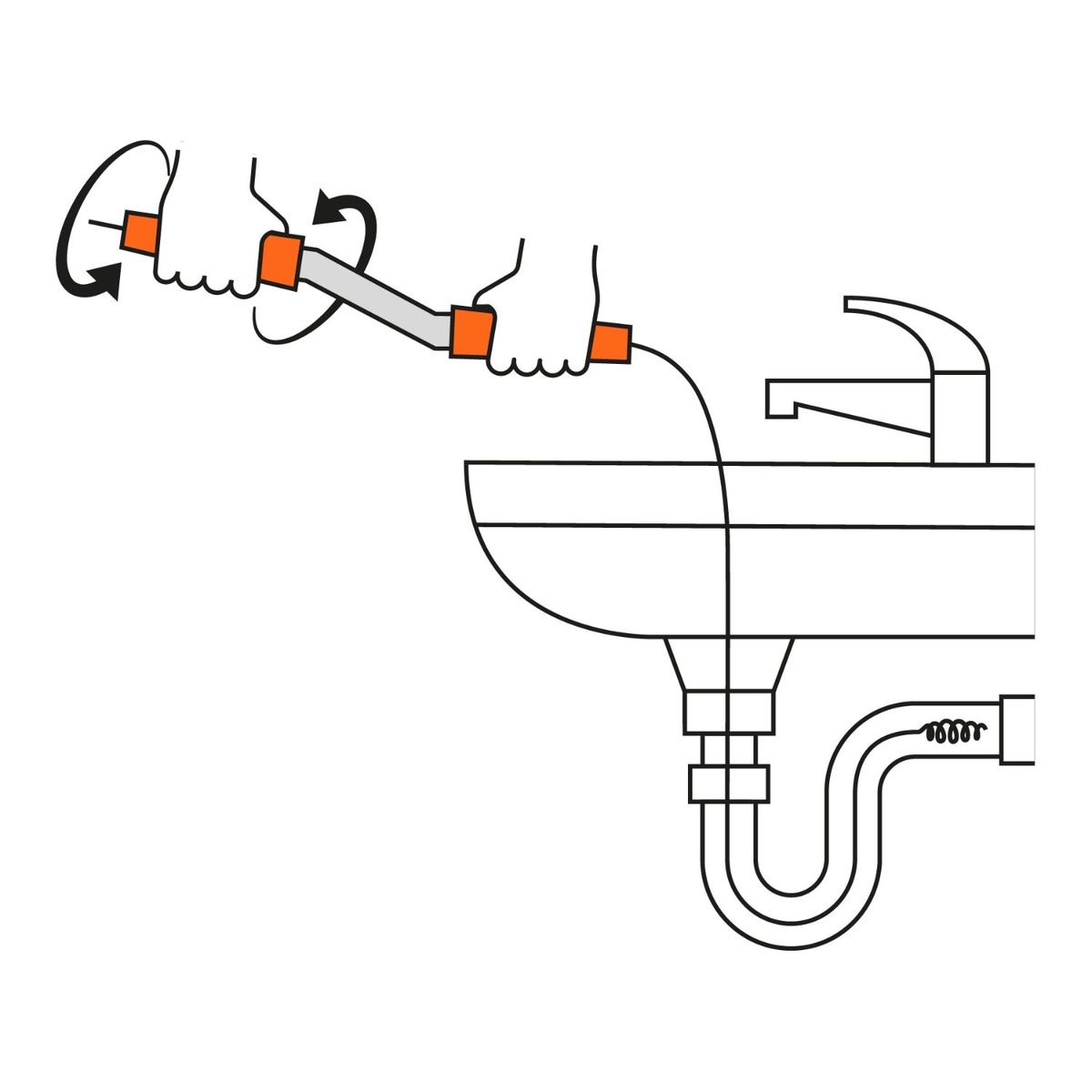 TRUPER - Desatorador destapacaños 15 metros tipo barreno con manivela Truper