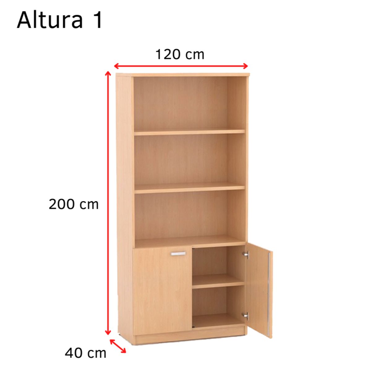 NACION MUEBLES - ESTANTE OSLO CON ALMACENAJE NACION MUEBLES