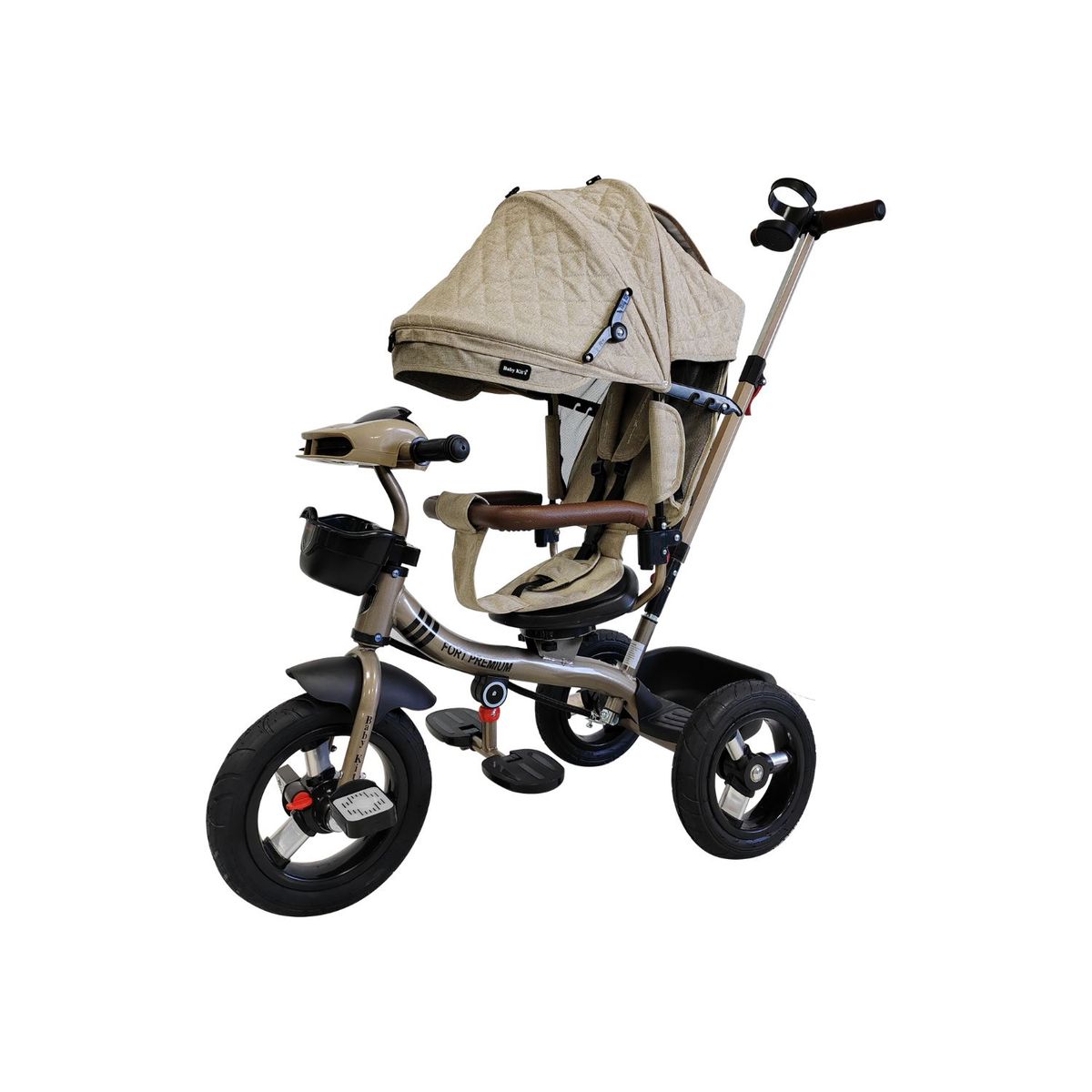 BABY KITS - Triciclo Fort Premium Gold - 5 en 1 Beige