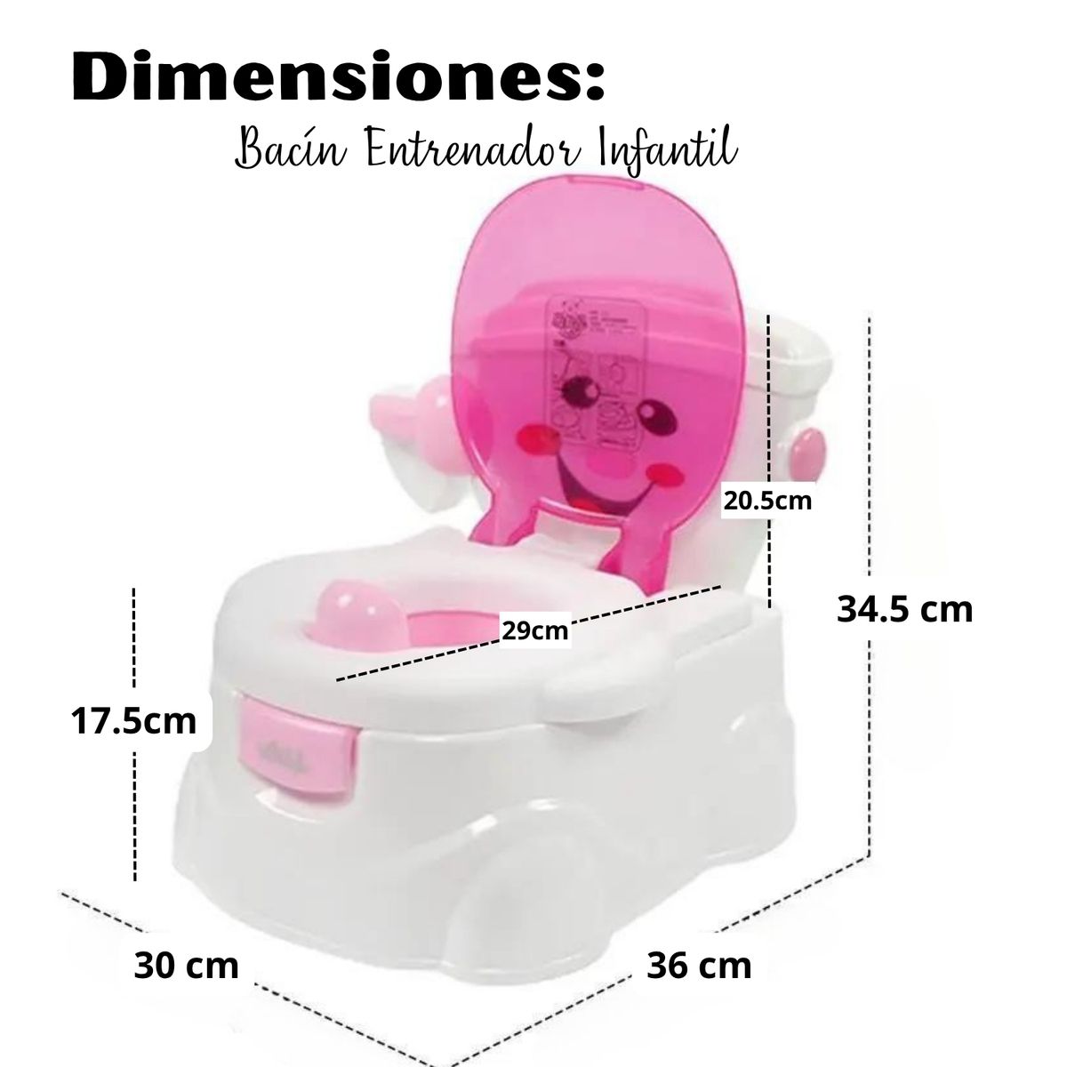 PENTHA - Bacín para Niños Inodoro Entrenador Modelo Carita Rosa