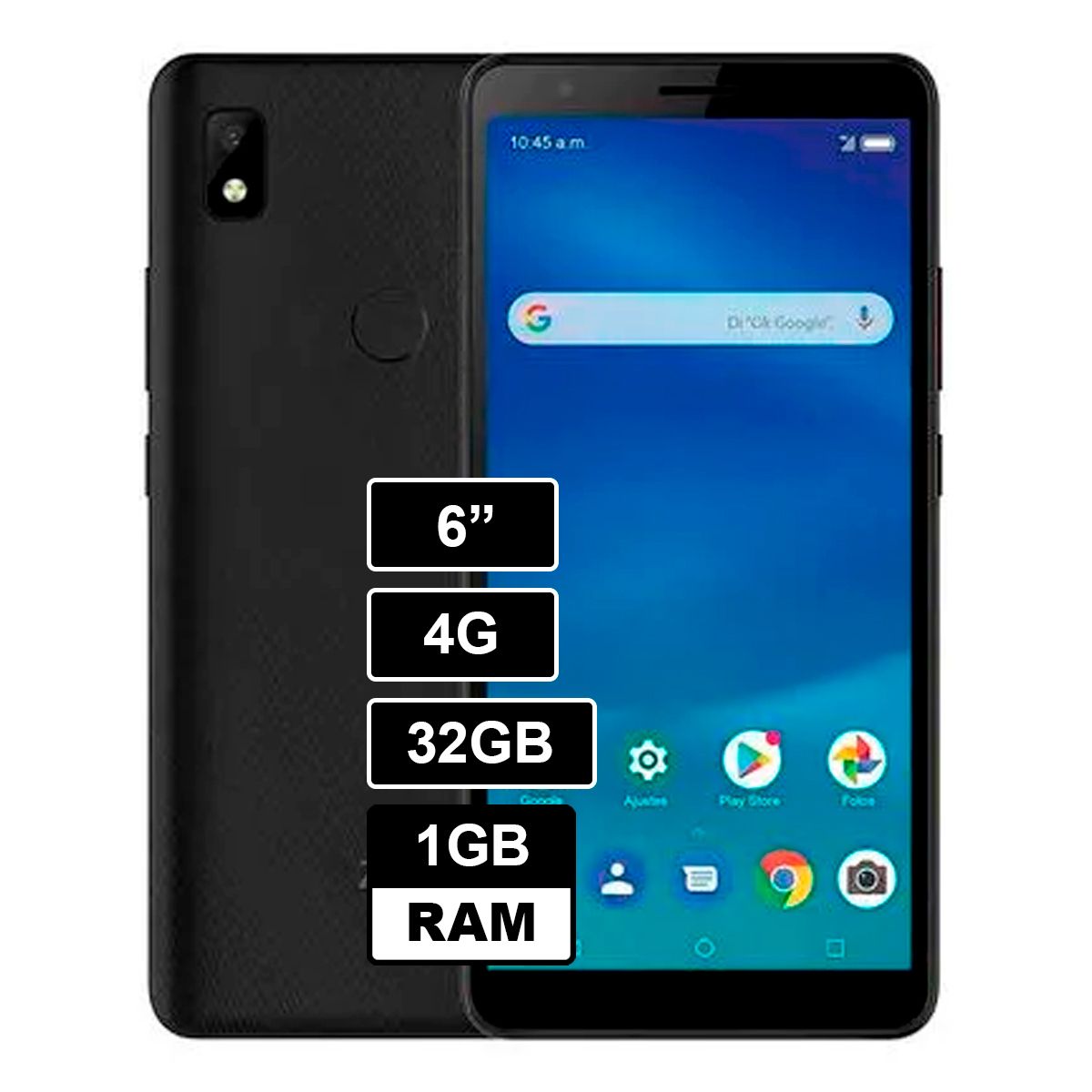 ZTE - Celular ZTE L210 32GB 1GB RAM NEGRO