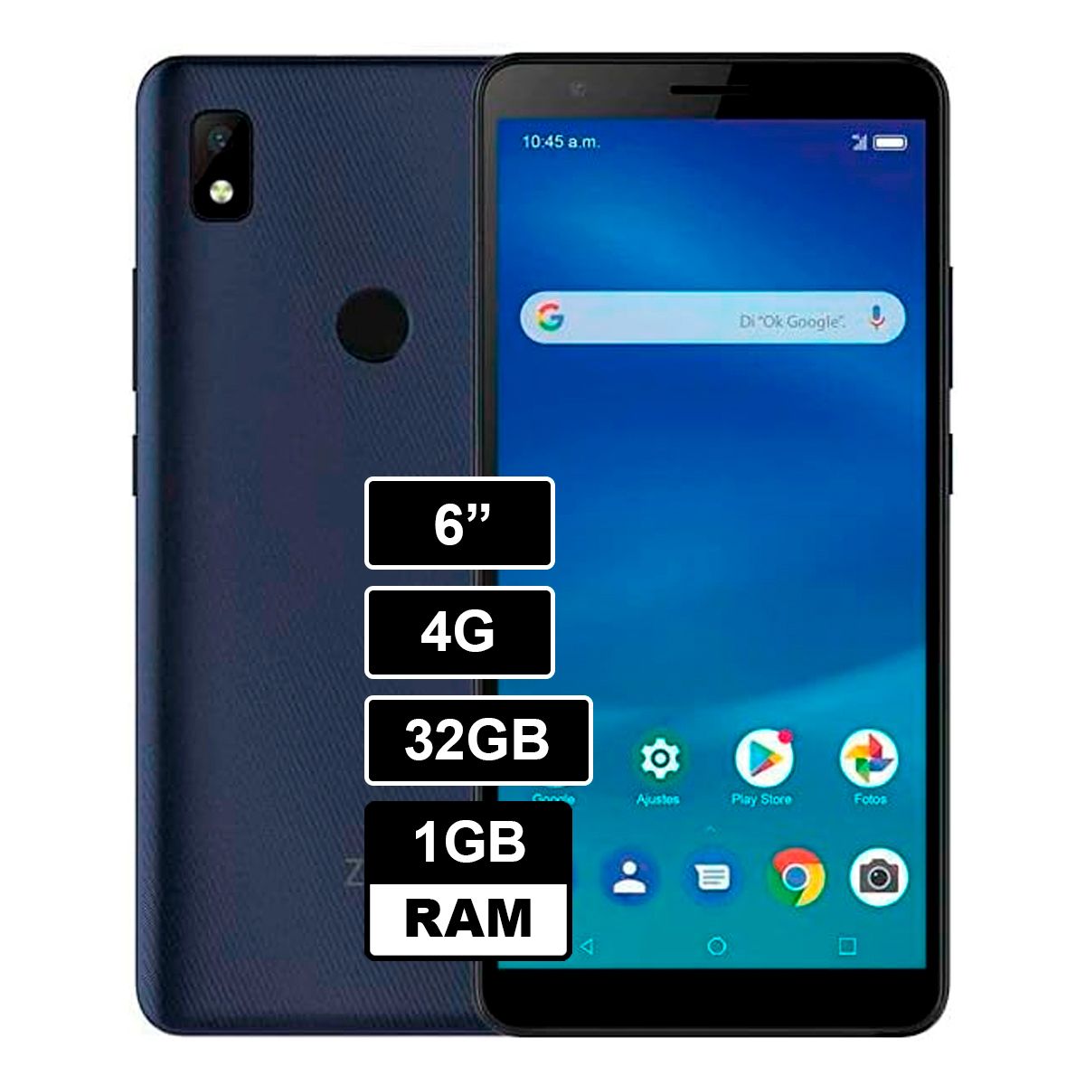 ZTE - Celular ZTE L210 32GB 1GB RAM AZUL