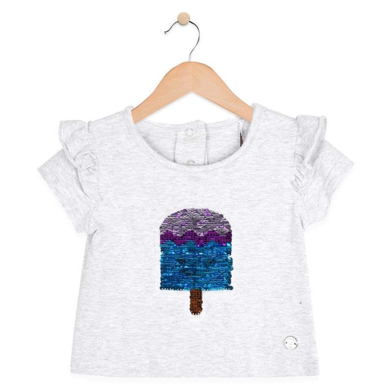 PILLIN - Polo bebe niña PVQ631GRI