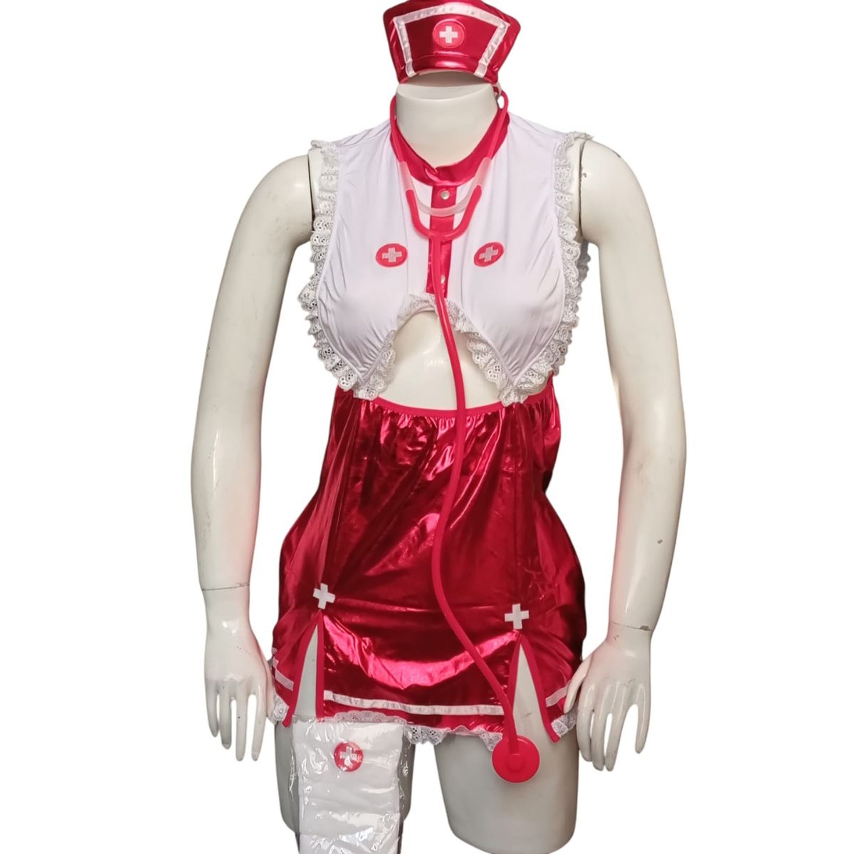 GENERICO - LENCERIA SEXY ENFERMERA DISFRAZ TALLAS S-M-L