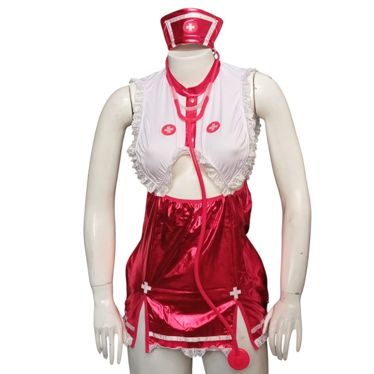 GENERICO - LENCERIA SEXY ENFERMERA DISFRAZ TALLAS S-M-L