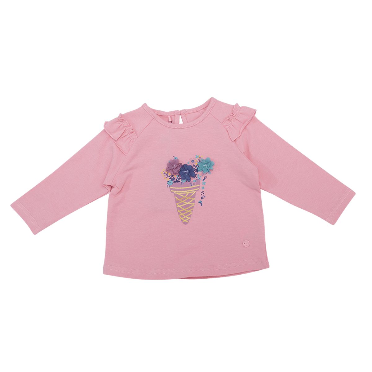 PILLIN - Polo Manga Larga Bebé Niña PVV610ROS