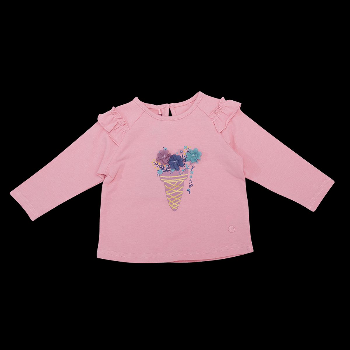 PILLIN - Polo Manga Larga Bebé Niña PVV610ROS